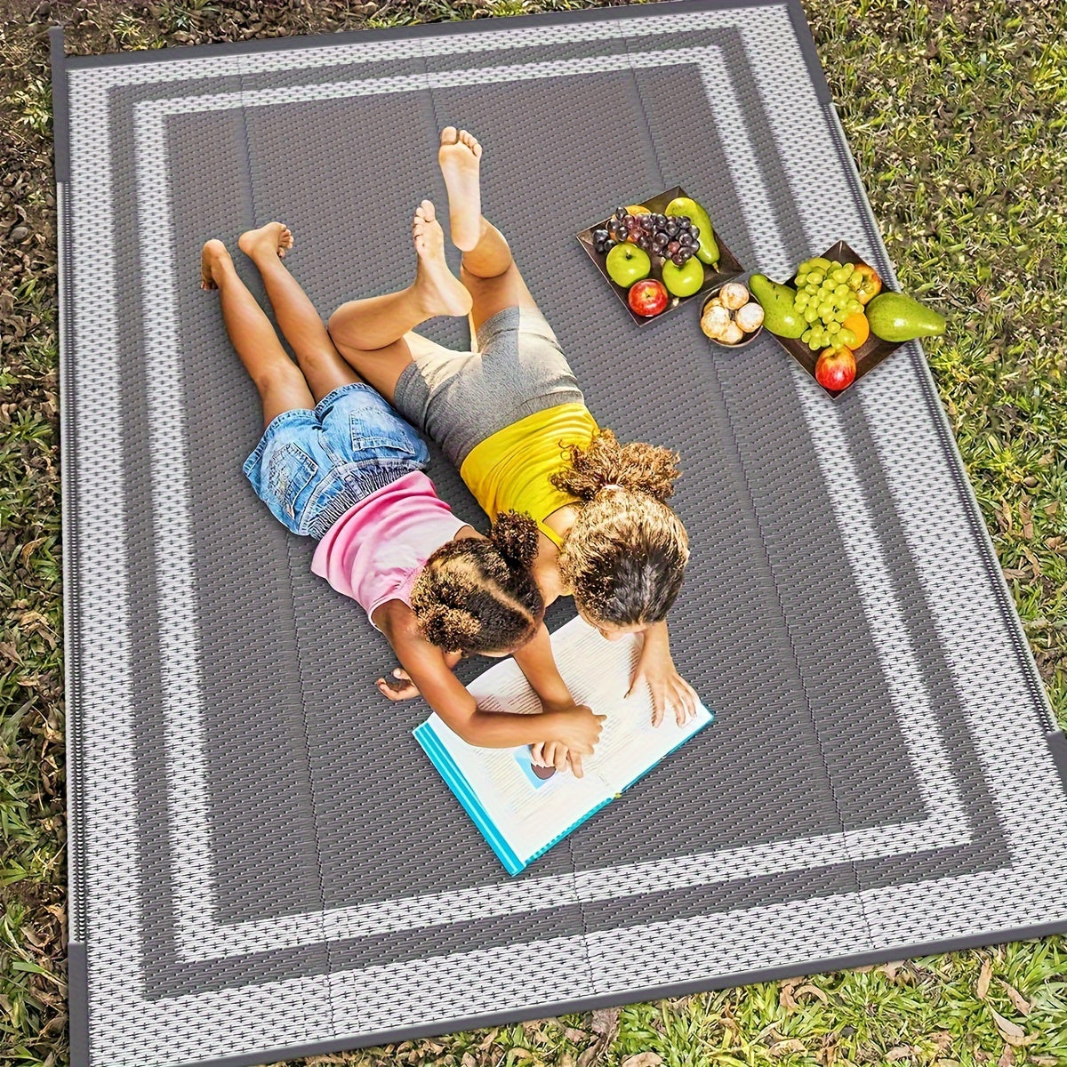 Waterbestendig Lichtgewicht Outdoor Vloerkleed met Draagtas – 100% Polypropyleen, Geschikt voor Camping, Tuin en Strand