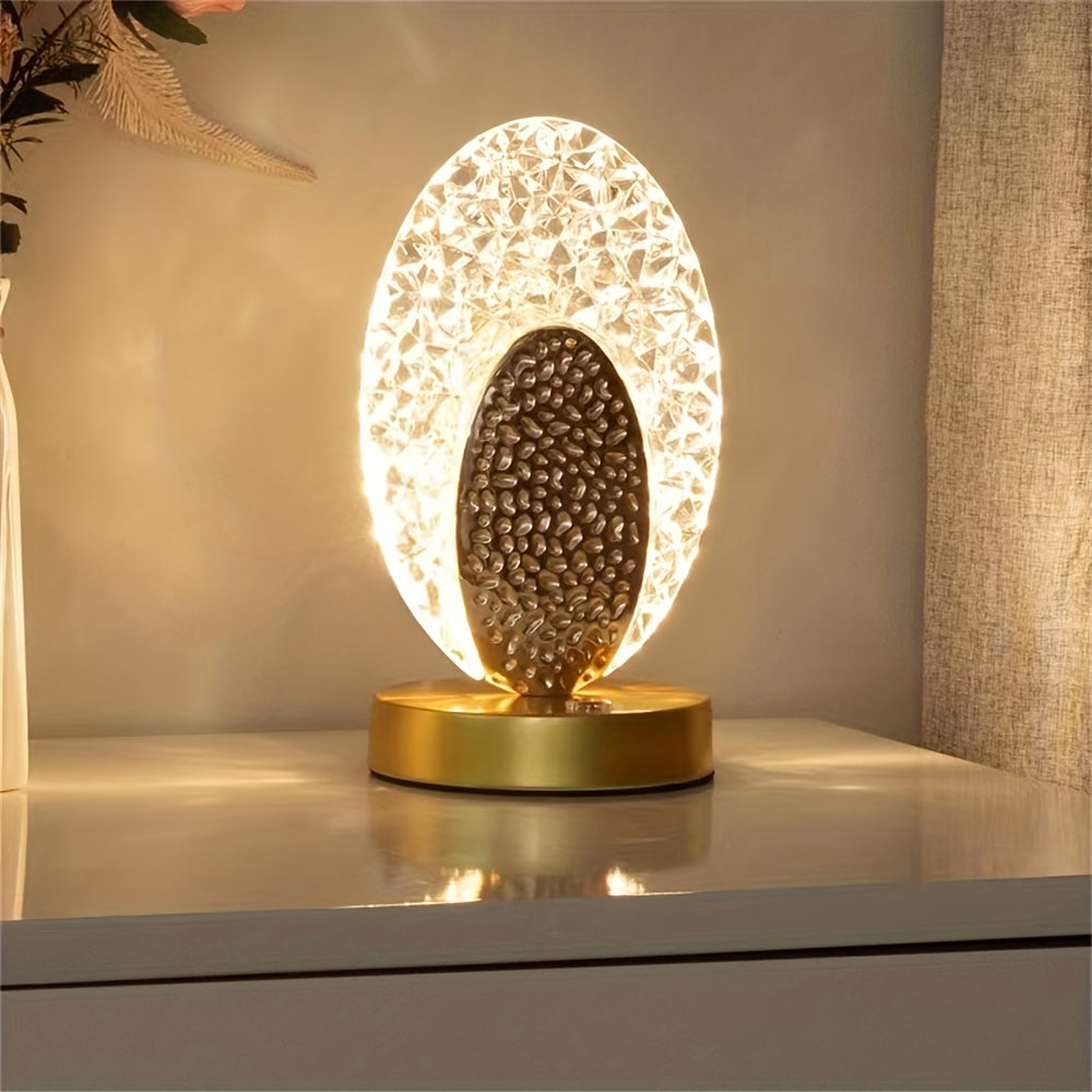 FeatherLamp - USB Touch Tafellamp met Pauwenveer Design, Oneindig Dimbaar LED Licht