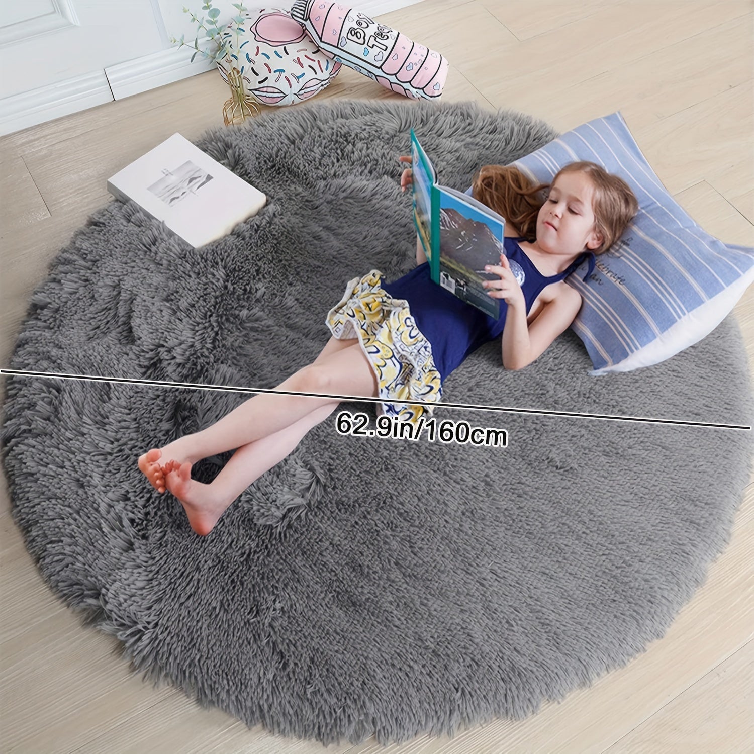 Ultra Soft Plush Rond Vloerkleed – Fluffy, Antislip, Waterdicht