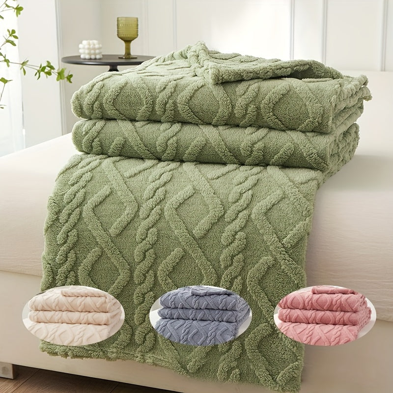 Lamb Fleece Deken - Zachte Warme Multifunctionele Flanellen Deken voor Bed, Bank en Reizen