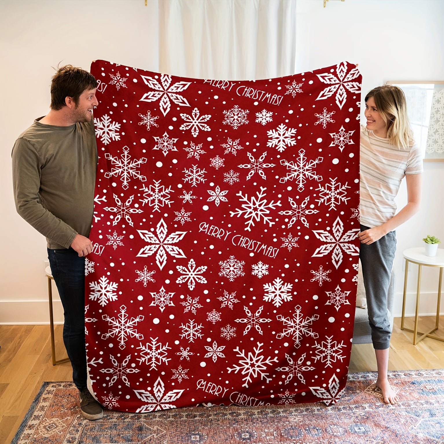 Kerst Digitale Print Fleece Deken - Multifunctioneel, Machinewasbaar, 70cm x 130cm