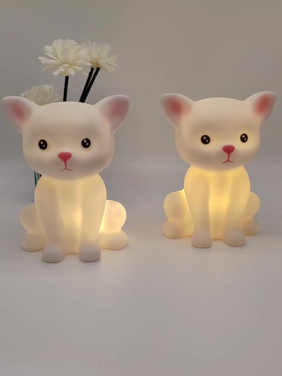 KittyGlow - Schattige Kitten Tafellamp met LED-licht en Batterijvoeding