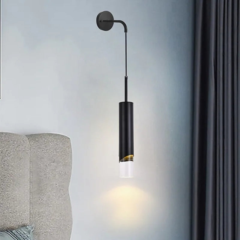 Elegante LED Wandlamp Goud/Zwart Slaapkamer