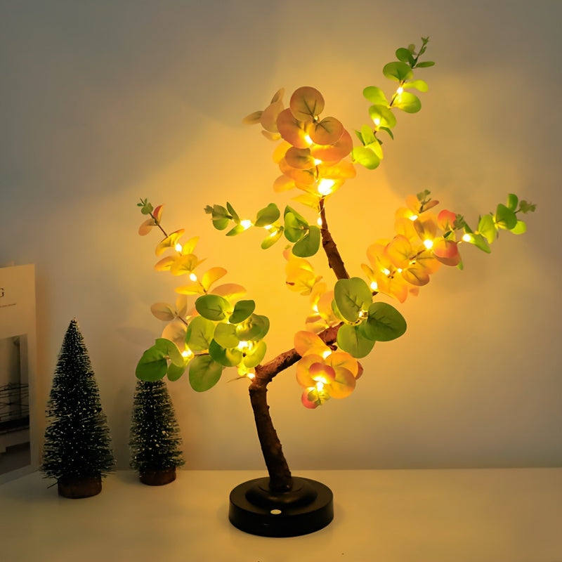 EucalyptusGlow - LED Bonsai Boomlamp Met USB/Batterij Aandrijving