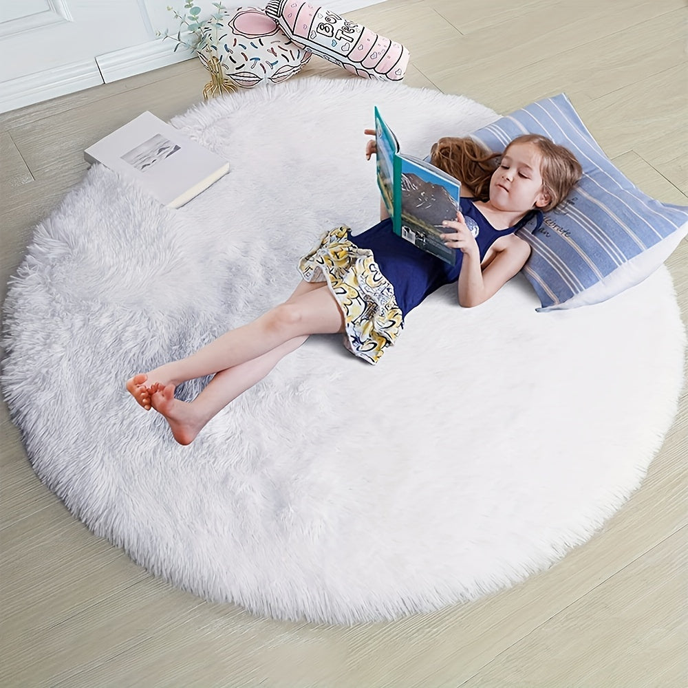 Ultra Soft Plush Rond Vloerkleed – Fluffy, Antislip, Waterdicht