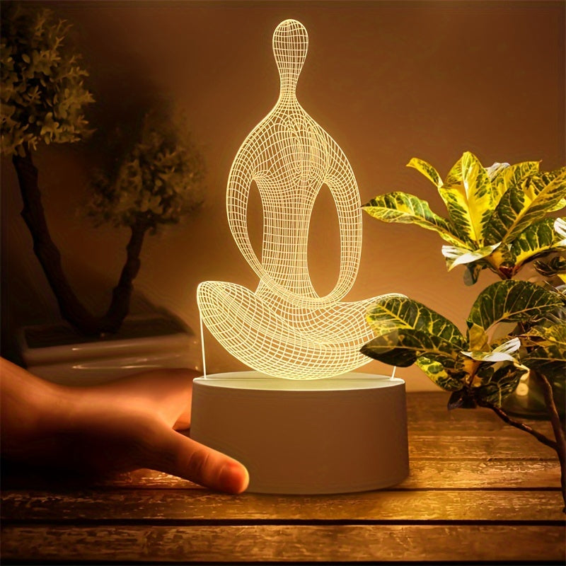 ZenLight - 3D Yoga Nachtlampje met USB-Aansluiting