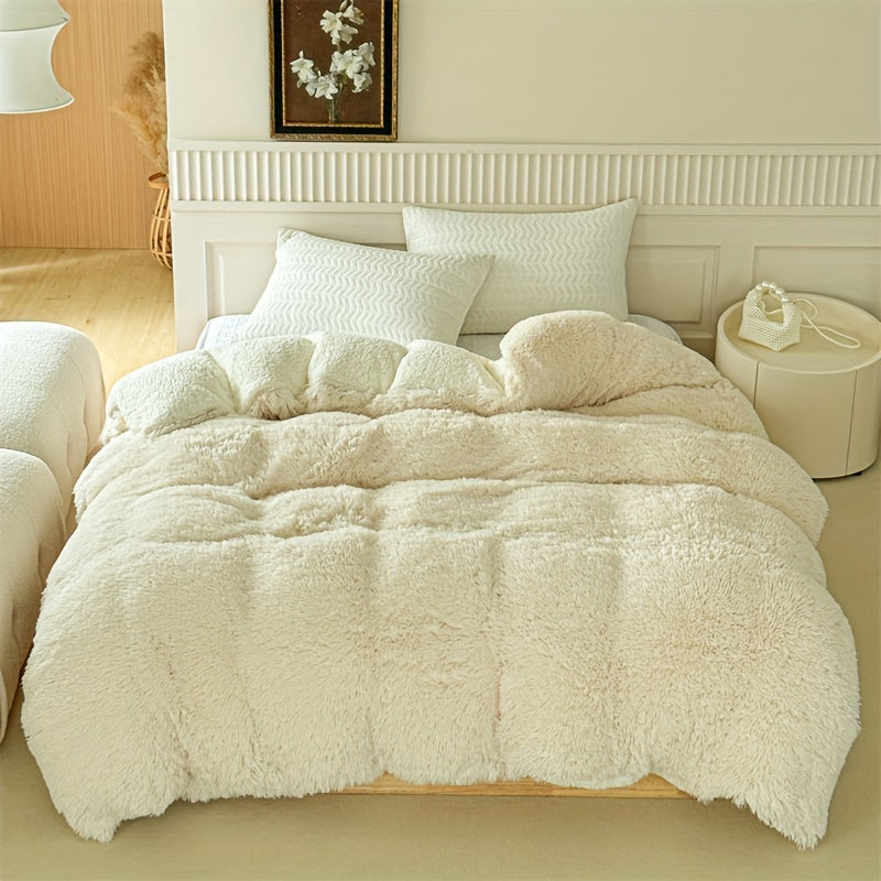 Dikke Warme Plush Lamsvel Deken - Zachte Fluffy Beddengoed voor Herfst en Winter