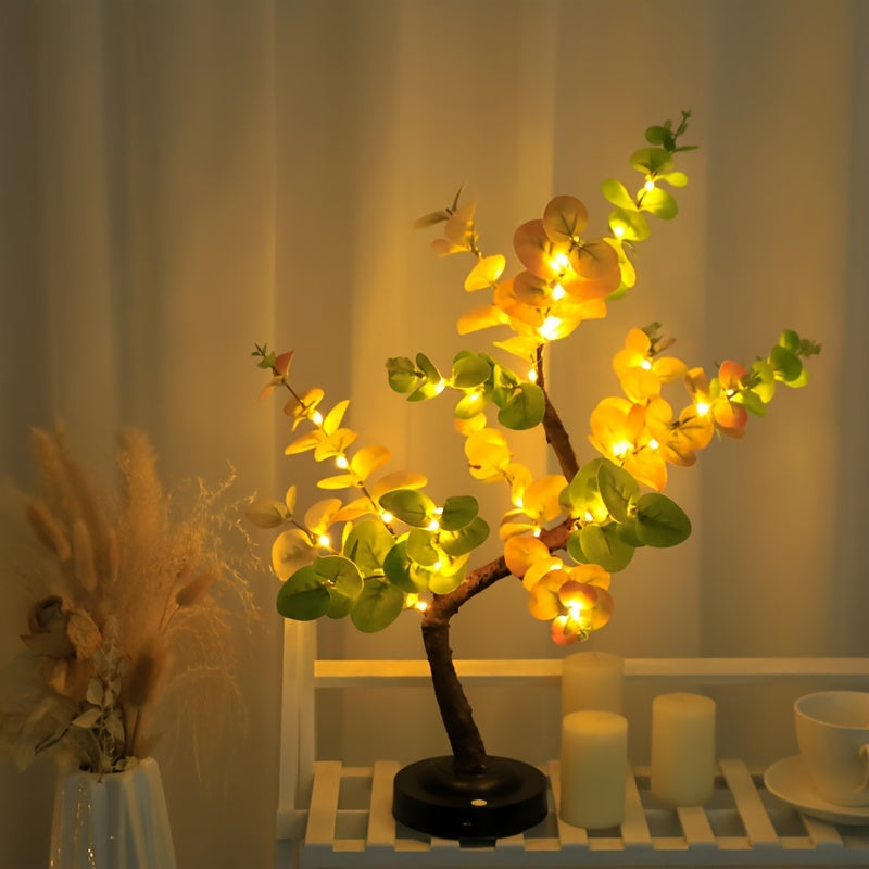 EucalyptusGlow - LED Bonsai Boomlamp Met USB/Batterij Aandrijving