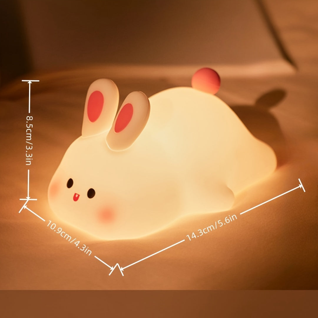 BunnyLight - Schattig Konijntje Nachtlampje, USB Oplaadbaar met Dimbare Functies