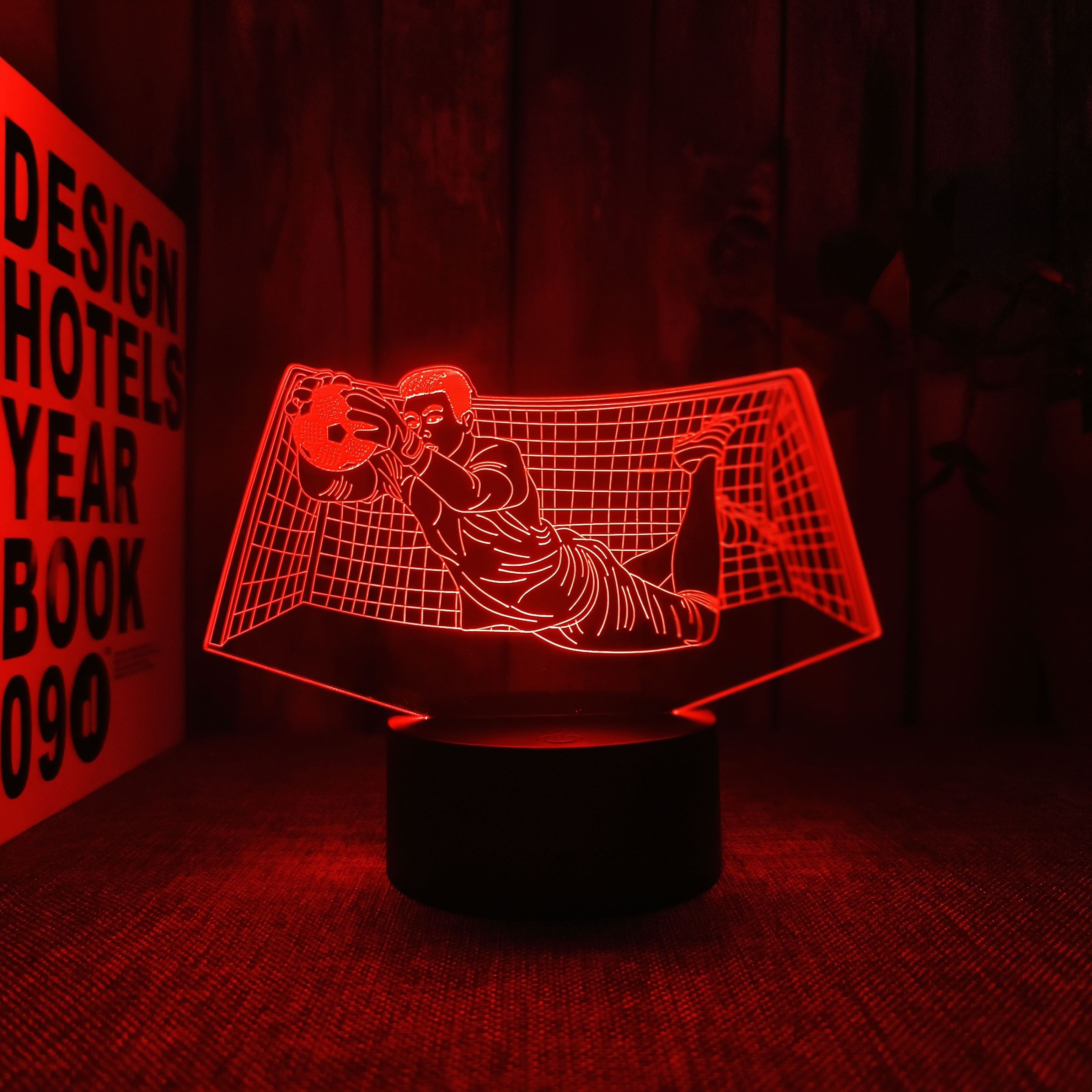 KeeperLicht - 3D Voetbalkeeper Nachtlamp met Touch Bediening