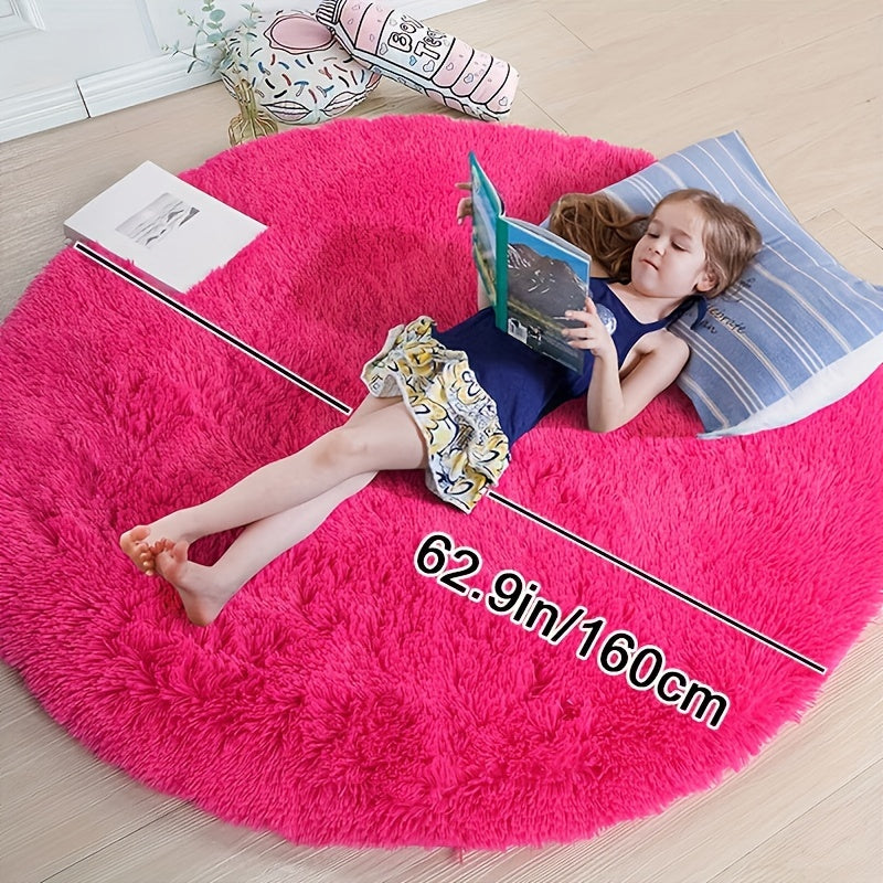 Ultra Soft Plush Rond Vloerkleed – Fluffy, Antislip, Waterdicht