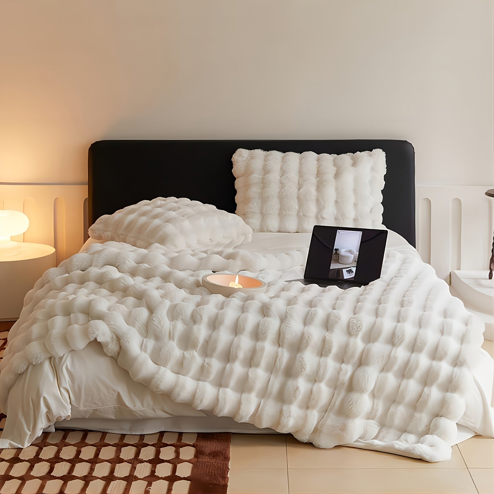 Luxe Ultra-Zachte Fleece Deken – Imitatie Konijnenvacht, Perfect voor Bank, Bed en Reizen