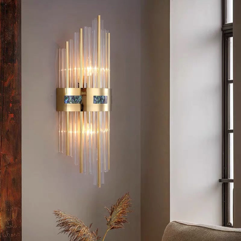 Crystal Kristal LED Wandlamp Goud, Woonkamer/Slaapkamer, Metaal/Acryl