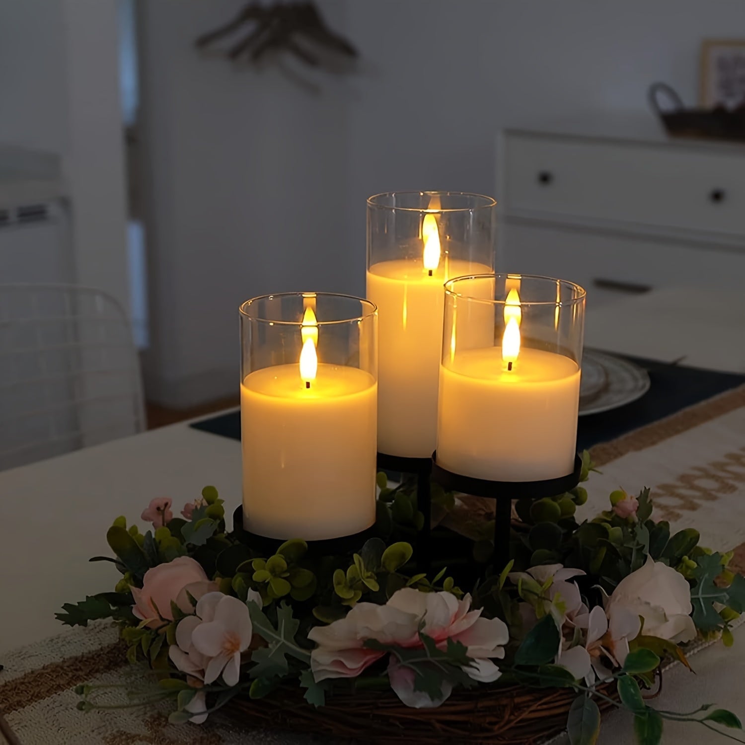 3-delige LED Kaarsen Set met Afstandsbediening - Perfect voor Kerst, Bruiloften & Verjaardagen