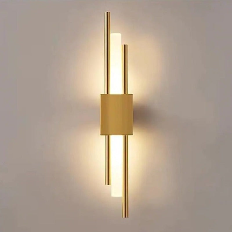 Wandklok Moderne Bar - Zwart/Goud LED Wandleuchte voor Slaapkamer