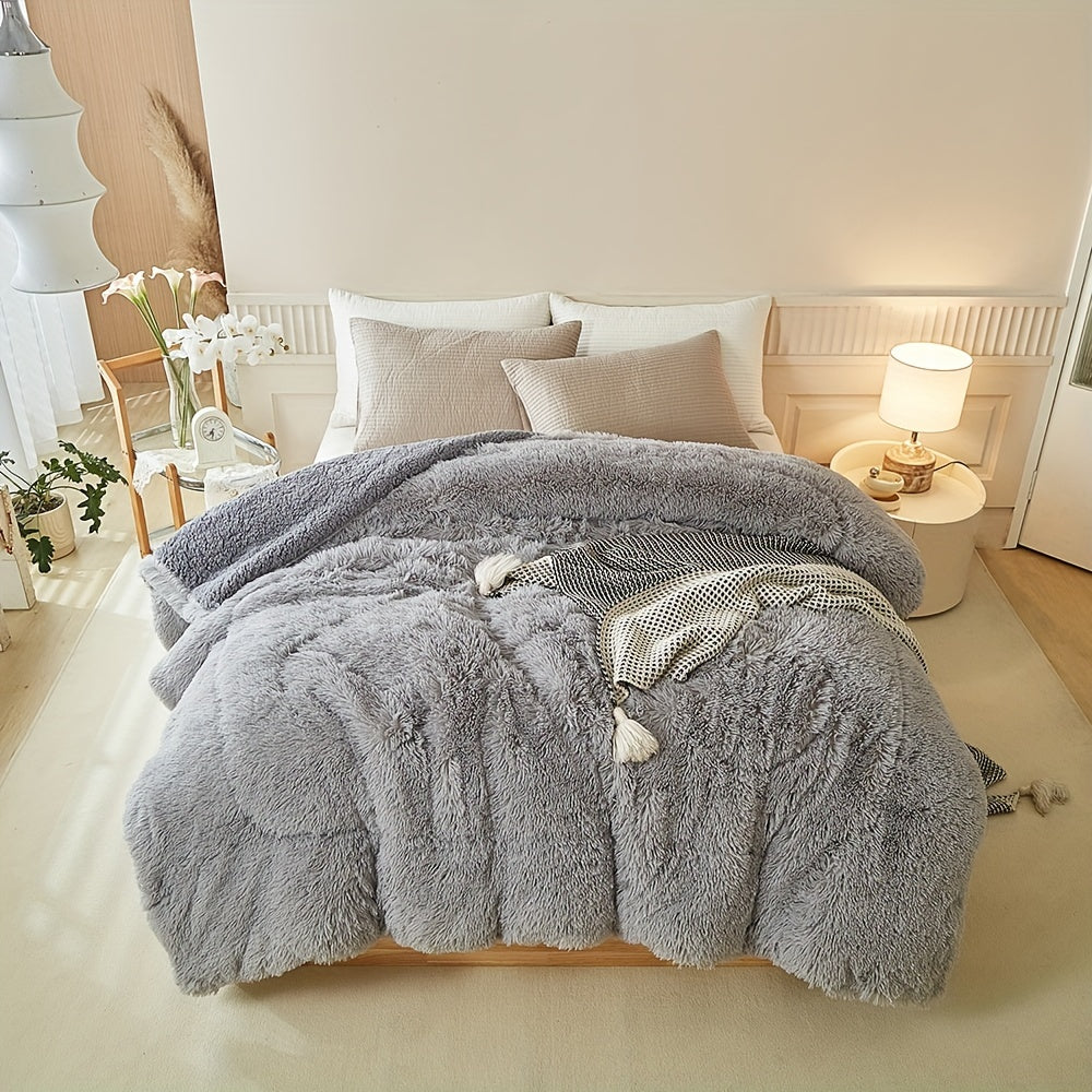 Dikke Warme Plush Lamsvel Deken - Zachte Fluffy Beddengoed voor Herfst en Winter