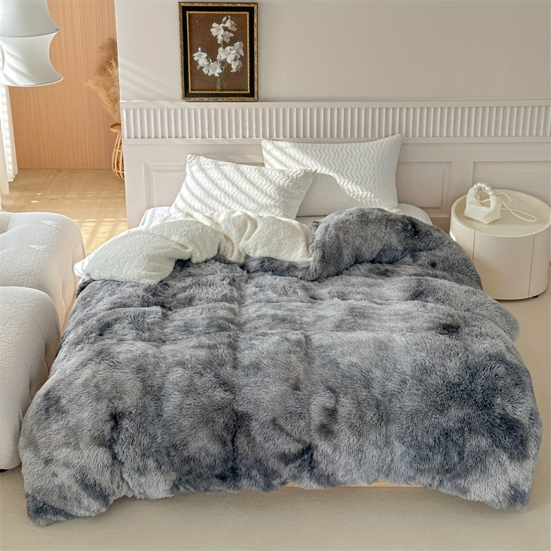 Dikke Warme Plush Lamsvel Deken - Zachte Fluffy Beddengoed voor Herfst en Winter