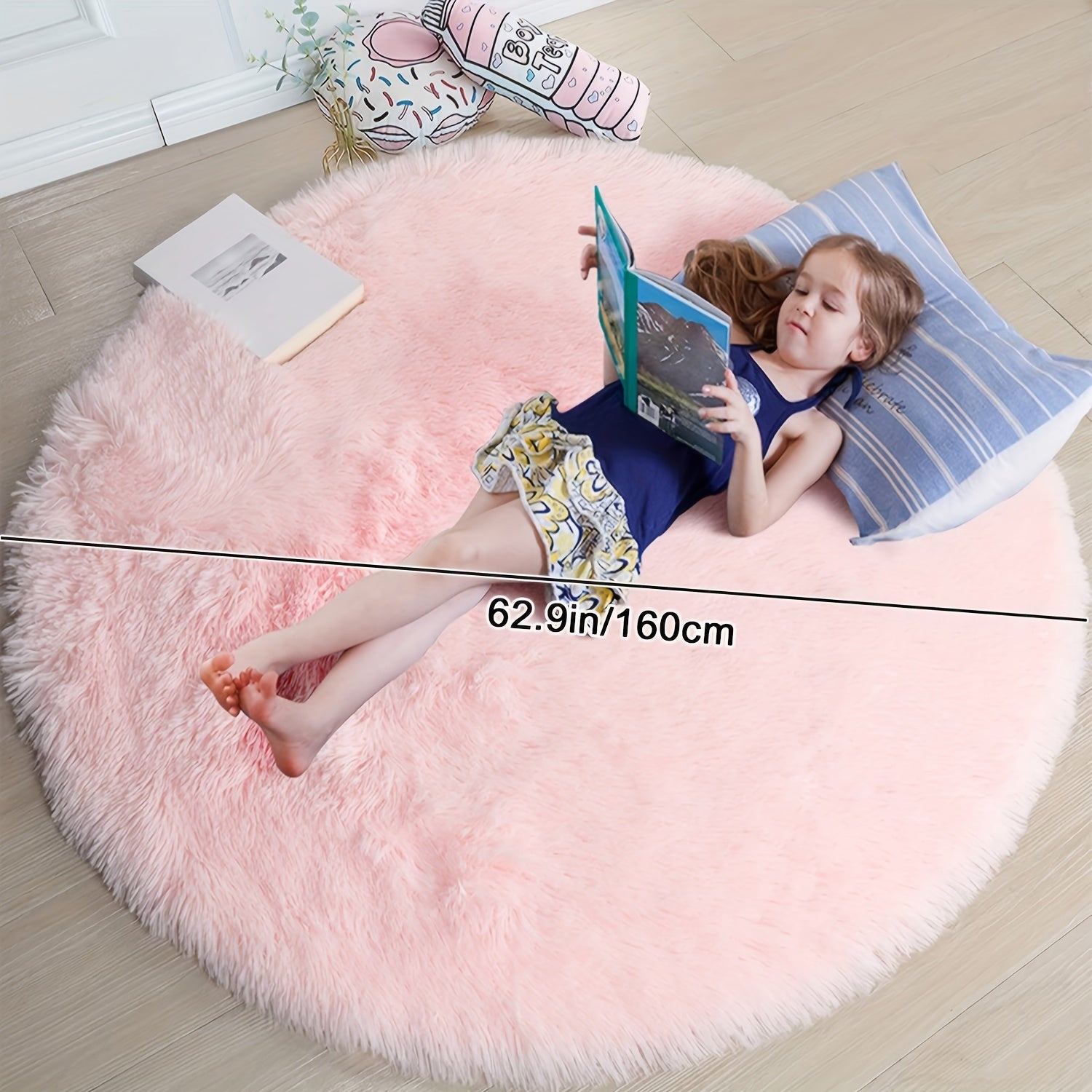 Ultra Soft Plush Rond Vloerkleed – Fluffy, Antislip, Waterdicht