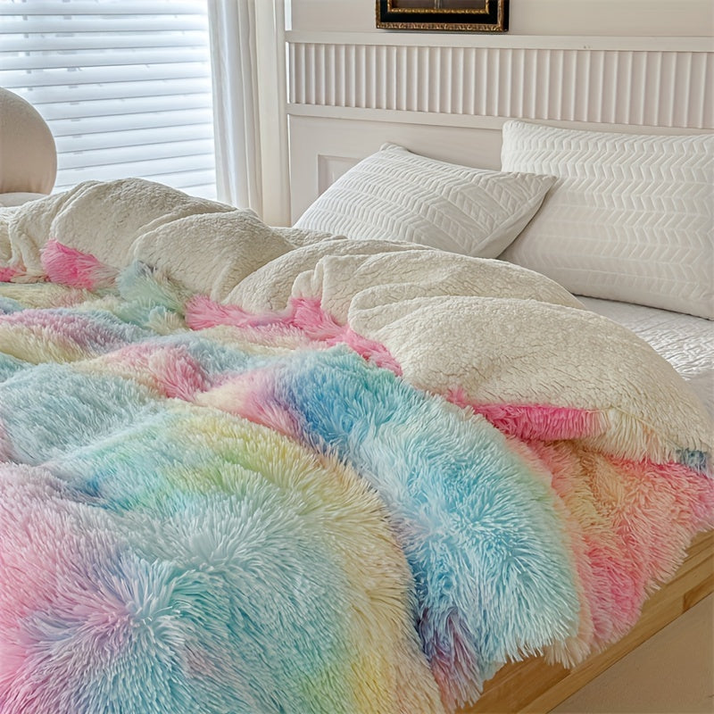 Dikke Warme Plush Lamsvel Deken - Zachte Fluffy Beddengoed voor Herfst en Winter