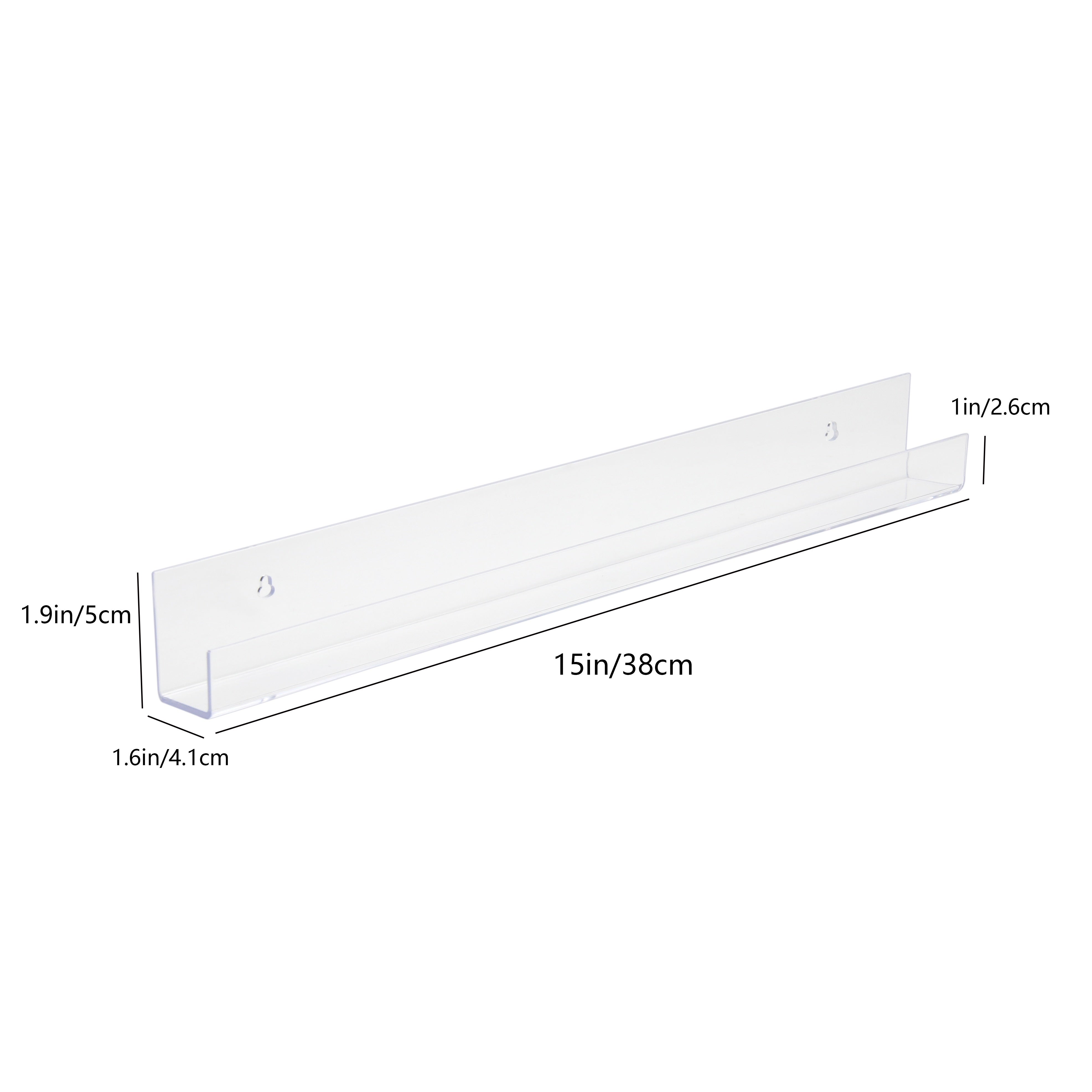 AcrylicClear - Zwevende Transparante Opbergplanken voor Slaapkamer, Woonkamer & Badkamer