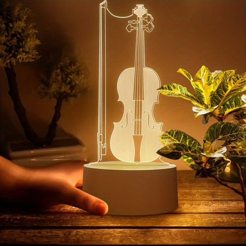 MuziekLicht - 3D Illusie Cello LED Nachtlamp