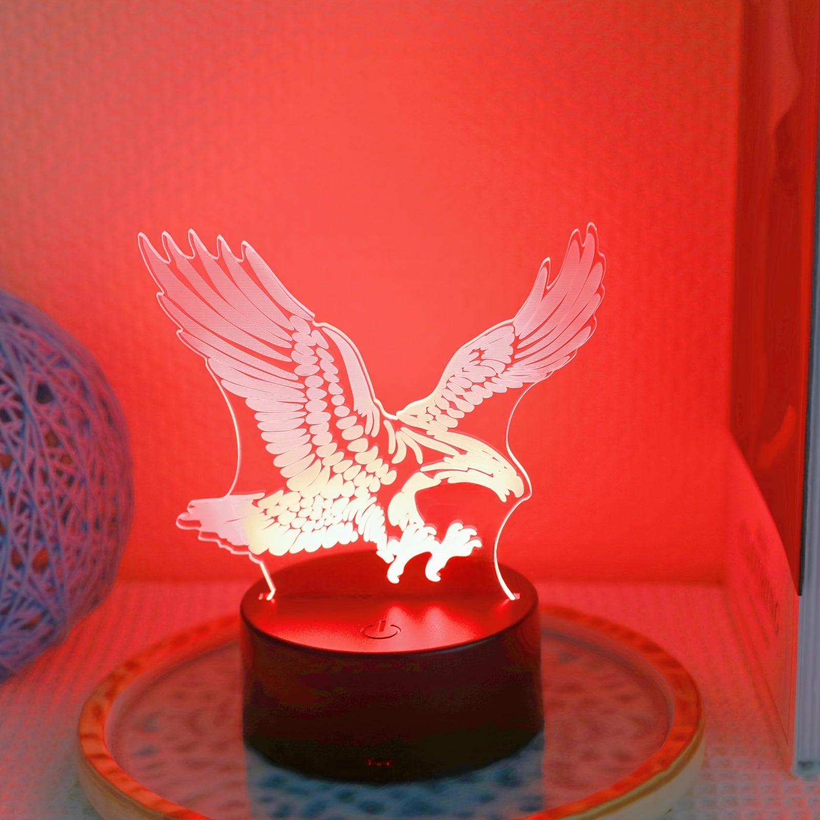 EagleLight - 3D LED Nachtlamp met Touch Bediening, 7 Kleuren USB Tafellamp