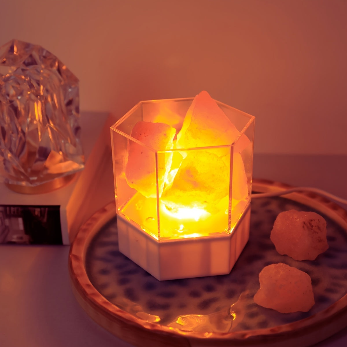 Zoutlamp - Himalaya Nachtlamp met USB-aansluiting