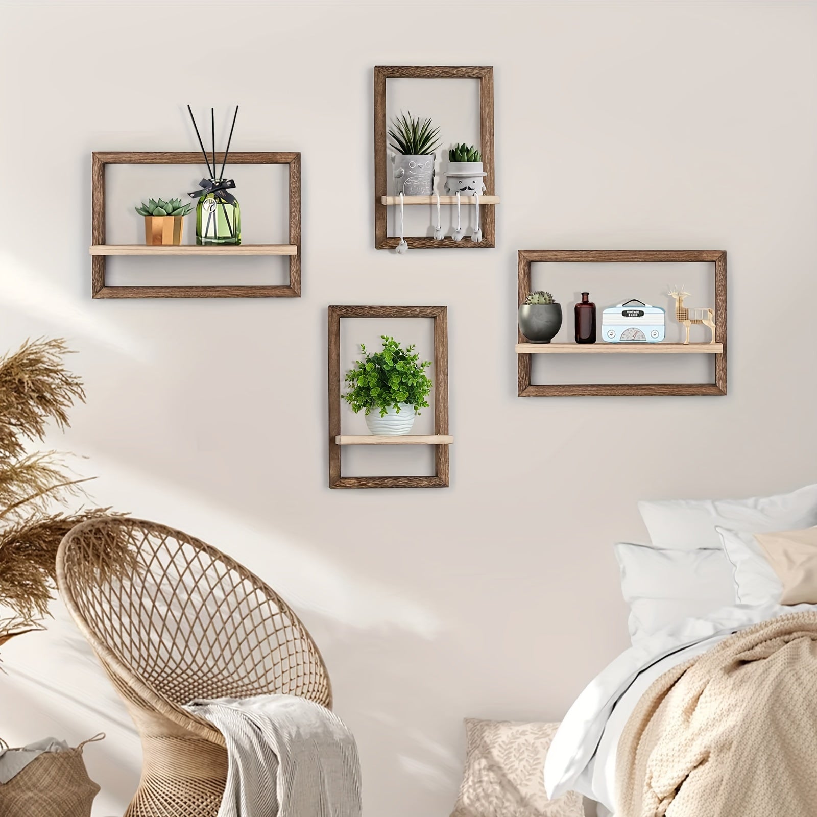 ModernShelf - Set van 2 Zwevende Planken Voor Woonkamer