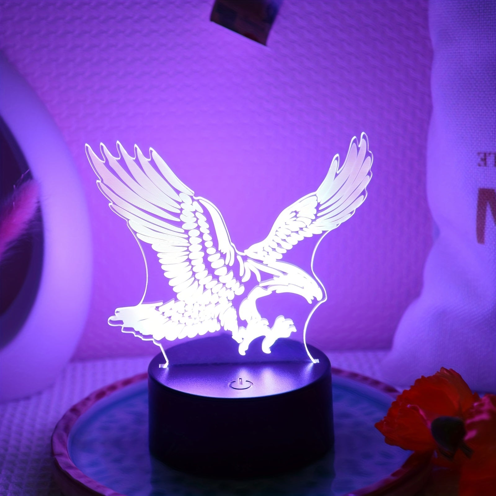 EagleLight - 3D LED Nachtlamp met Touch Bediening, 7 Kleuren USB Tafellamp