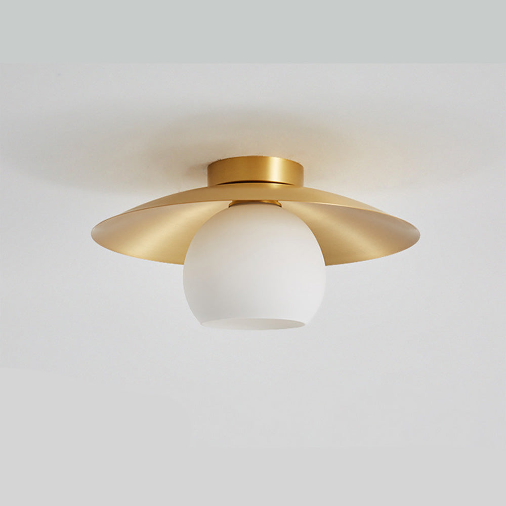 Messing Kap Goud Semi Flush Plafondlamp