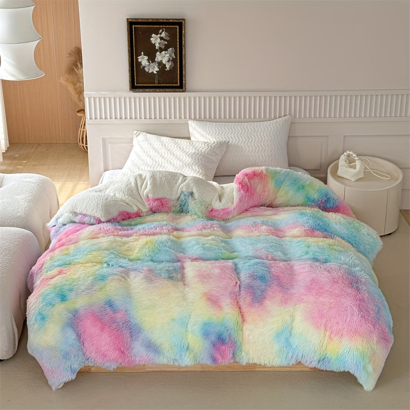 Dikke Warme Plush Lamsvel Deken - Zachte Fluffy Beddengoed voor Herfst en Winter