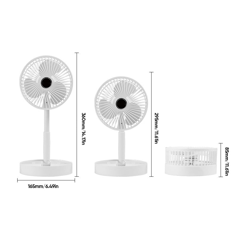 Oplaadbare Opvouwbare Telescopische Tafelventilator