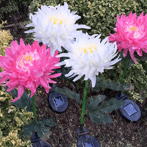 Chrysant tuinpaal LED verlichting op zonne-energie