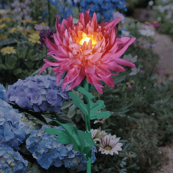 Chrysant tuinpaal LED verlichting op zonne-energie