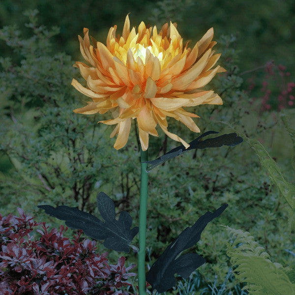 Chrysant tuinpaal LED verlichting op zonne-energie