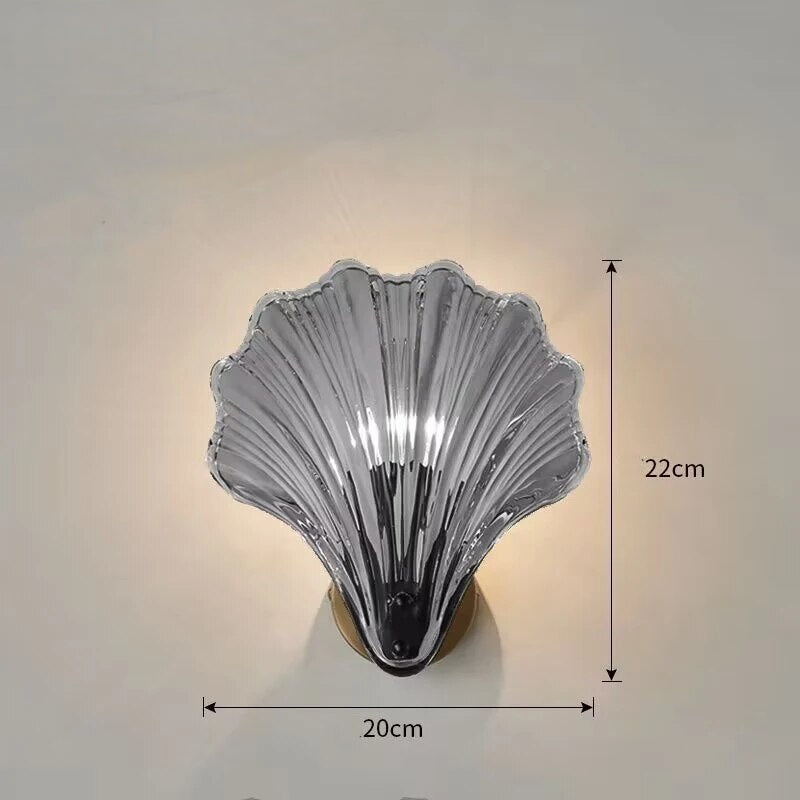 SeaShell - Schelpvormige Glas Wandlamp