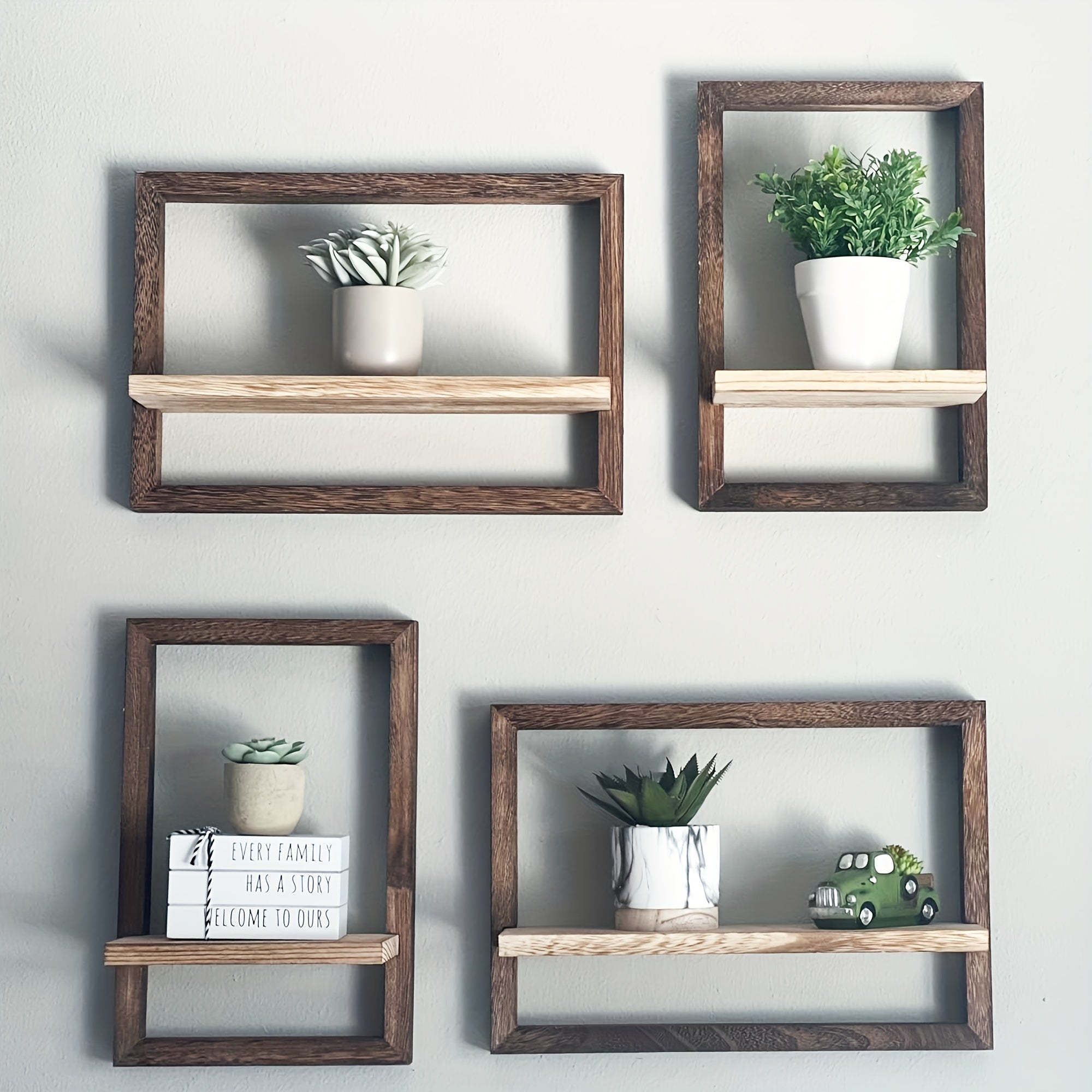 ModernShelf - Set van 2 Zwevende Planken Voor Woonkamer