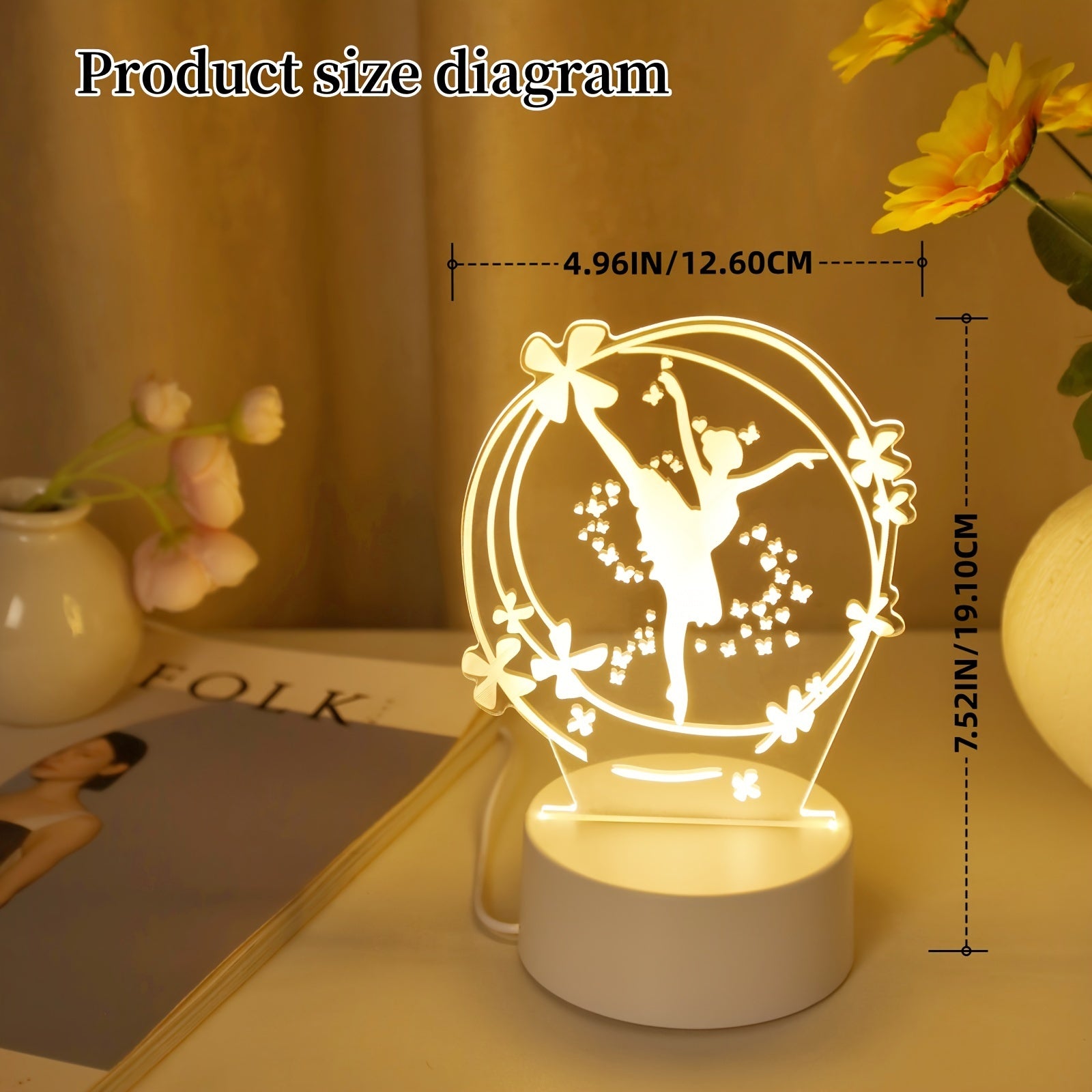 LumiDance - 3D Balletdanser LED Nachtlamp