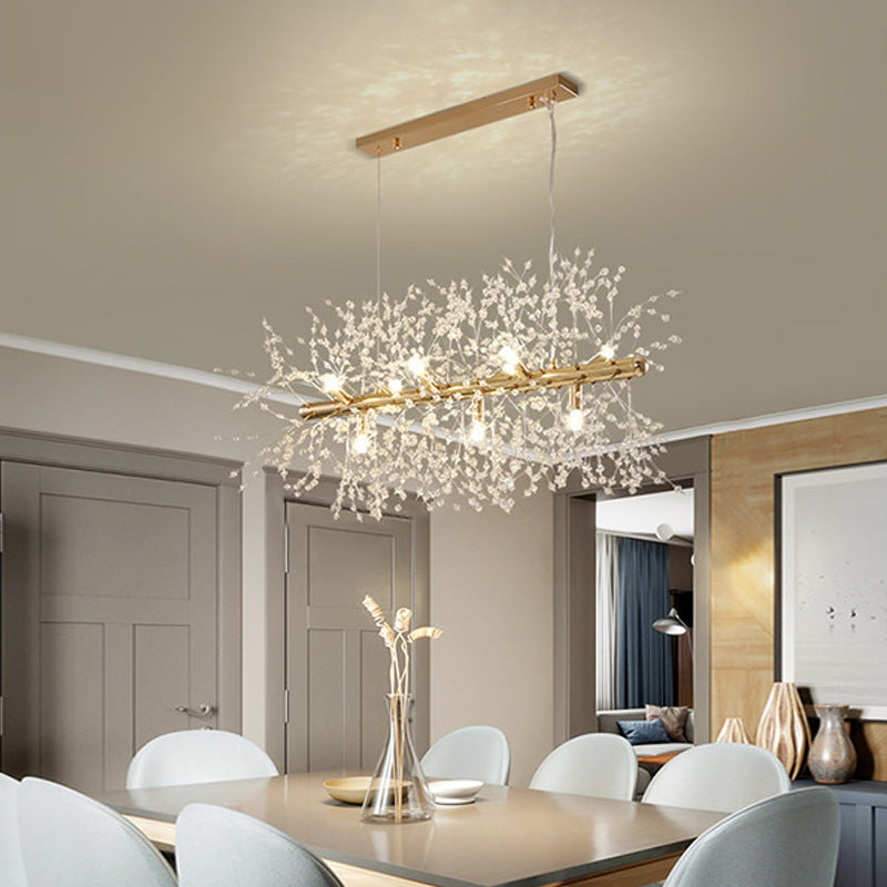 Luna Elegante LED Hanglampen - Wit en Goud Metaal voor Woonkamer en Eetkamer