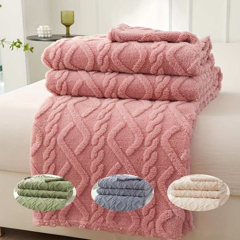 Lamb Fleece Deken - Zachte Warme Multifunctionele Flanellen Deken voor Bed, Bank en Reizen