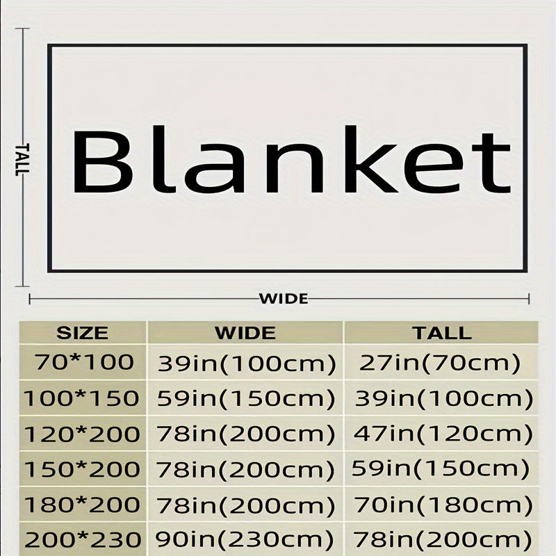 1pc Geblokte Flanellen Deken met Print - Multifunctionele Worpdeken, Airconditioning Deken, Bank-, Slaap- en Reisdeken voor Vier Seizoenen, Kerstcadeau