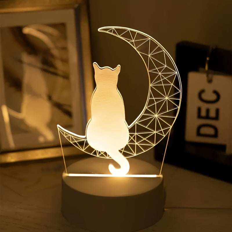 MaanLamp - 3D Kat USB Tafellamp