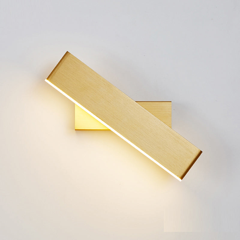 Aqsa Minimalistische LED Wandlamp - Zwart/Goud/Bruin, Slaapkamer, Metaal