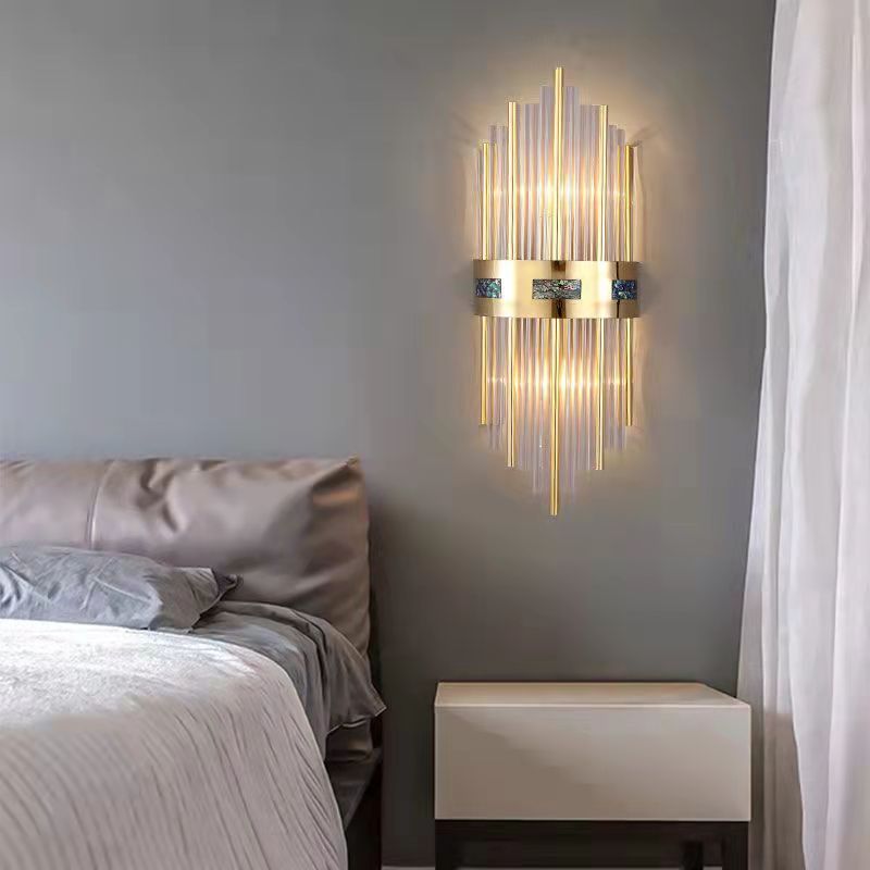 Crystal Kristal LED Wandlamp Goud, Woonkamer/Slaapkamer, Metaal/Acryl