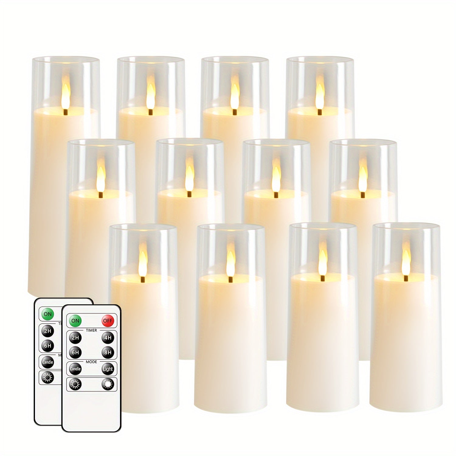 5pcs LED Flikkerloze Kaarsen met Afstandsbediening - Voor Kerst, Halloween, Bruiloft Decor