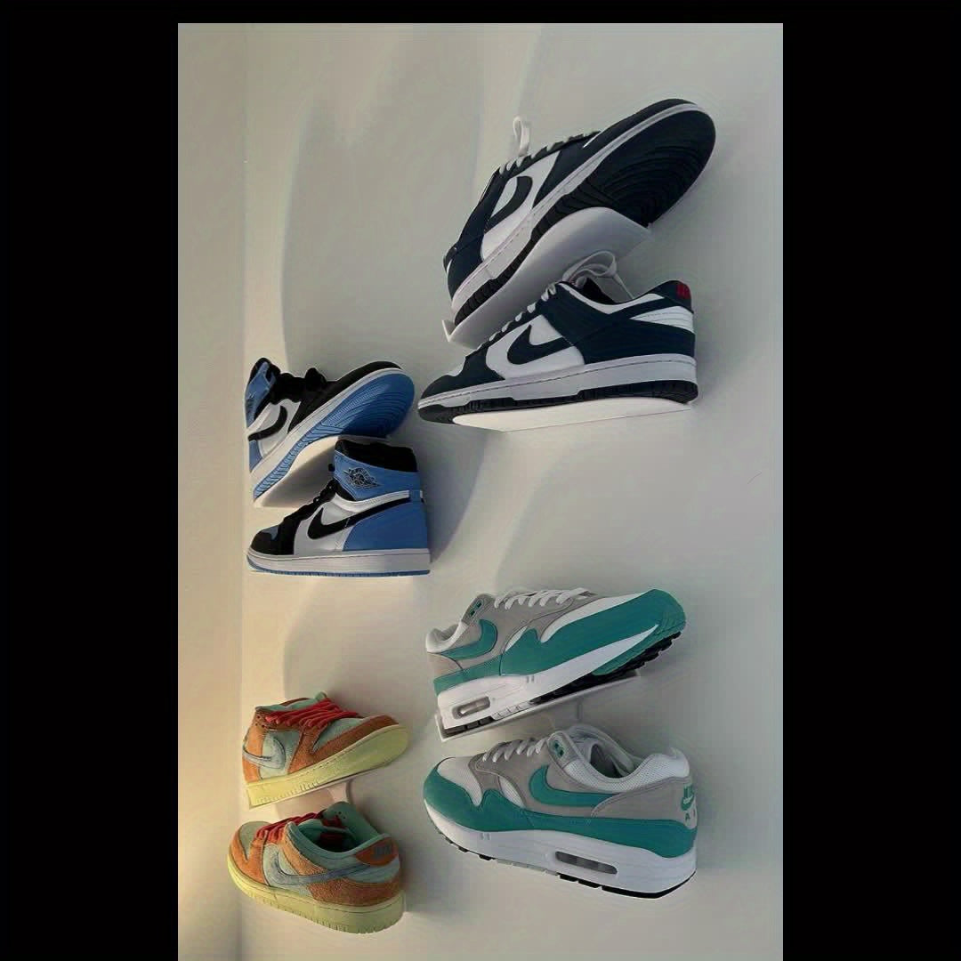 SneakerRack - Wandgemonteerde Schoenen Display Plank - Metalen Sneaker Organizer