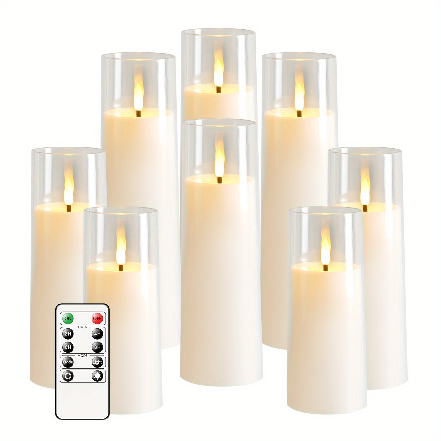 5pcs LED Flikkerloze Kaarsen met Afstandsbediening - Voor Kerst, Halloween, Bruiloft Decor