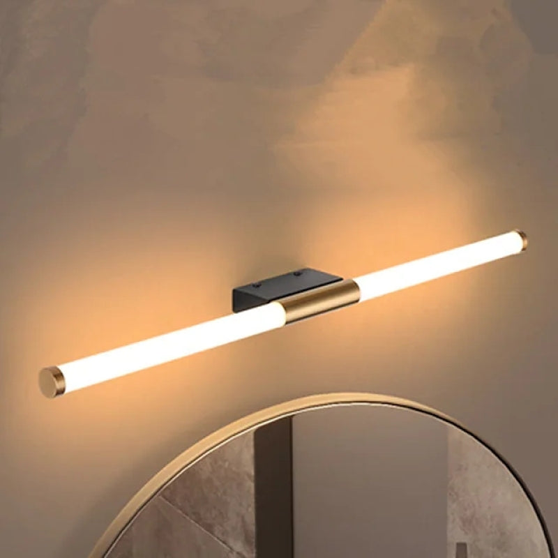 Leigh Eenvoudige Moderne Lineaire LED Wandlamp Wit-Goud Slaapkamer Metaal