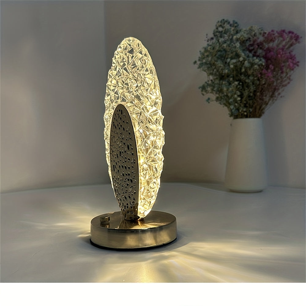 FeatherLamp - USB Touch Tafellamp met Pauwenveer Design, Oneindig Dimbaar LED Licht