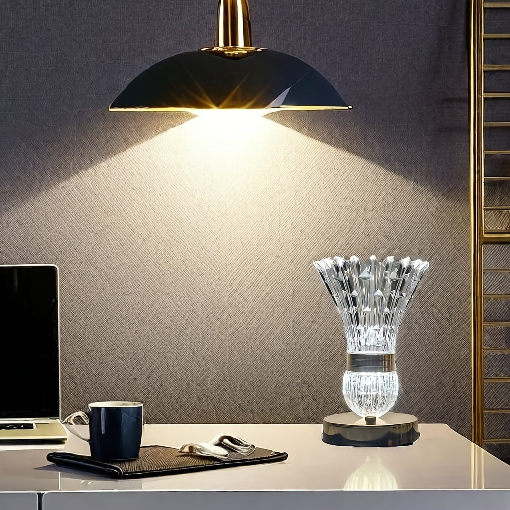 GlowSphere - Moderne USB-oplaadbare Aanraaklamp met LED-sfeerverlichting en Driekleurenoptie